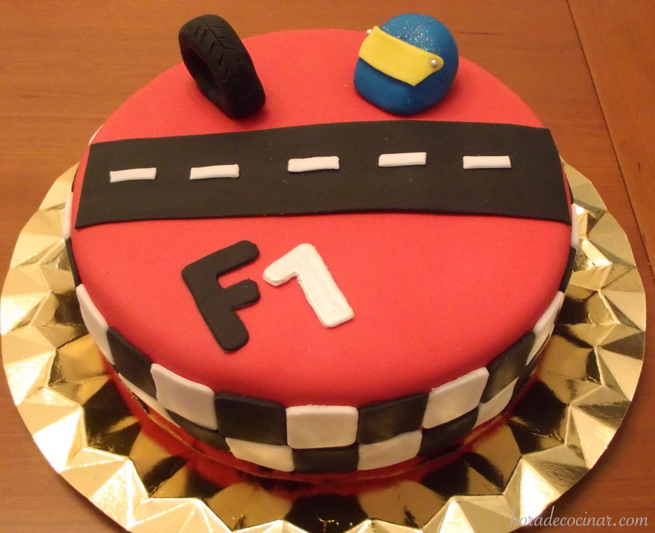 Tarta fondant Fórmula 1