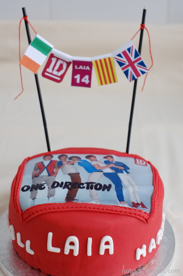 Tarta fondant de cumpleaños One Direction