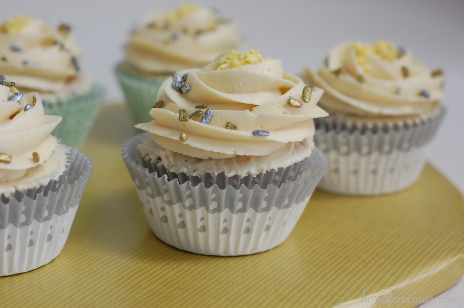 Cupcakes de Navidad de turrón de Jijona