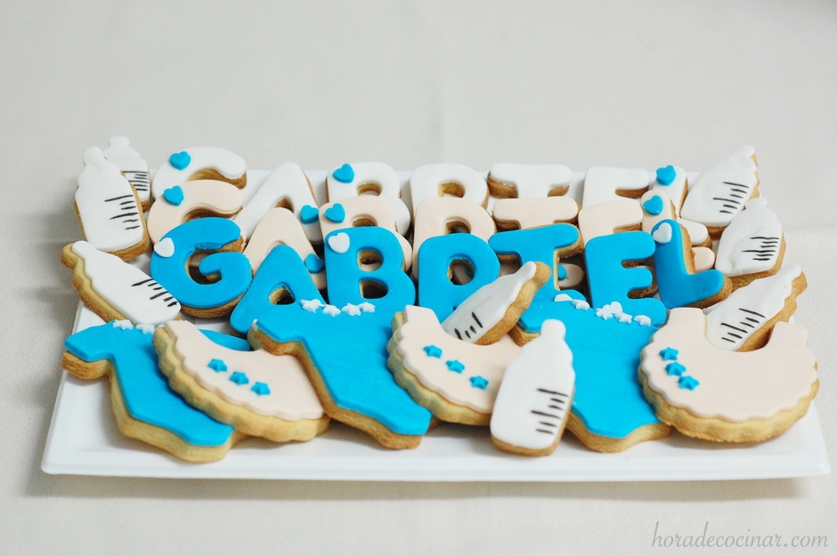 Galletas decoradas para nacimiento o bautizo