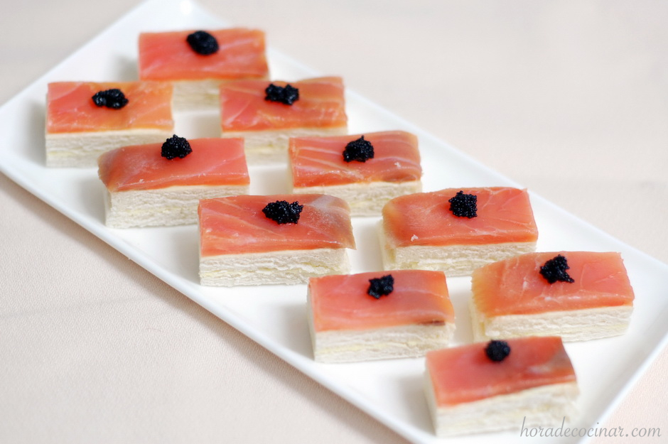 Canapés de salmón