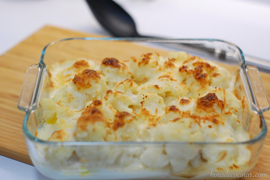 Coliflor gratinada con bechamel