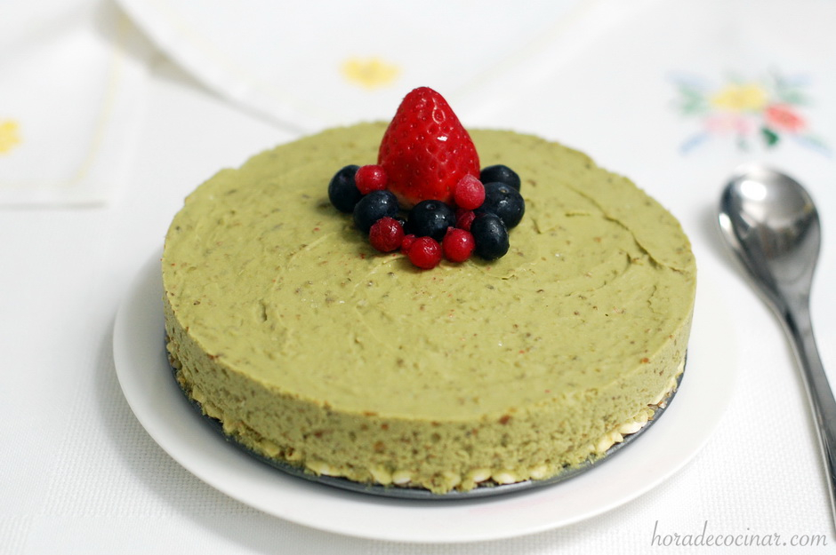 Tarta «RAW» de té matcha