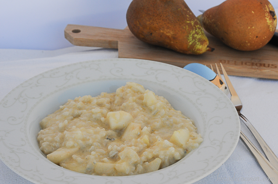 Risotto de pera y gorgonzola