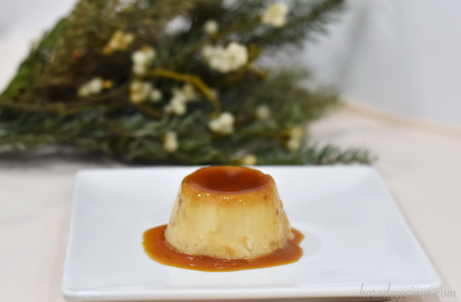 Flan de turrón